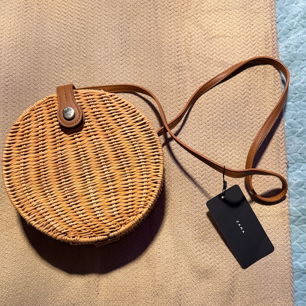 Zara Wicker Bag NEW